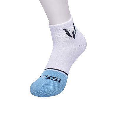 Kids' Messi Collection 6 pk. Lockup Cushioned Cotton Quarter Socks