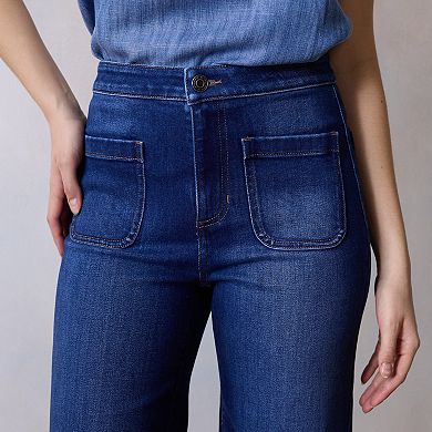 Women's LC Lauren Conrad Super High Rise Wide Leg Denim Trousers