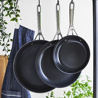 Zwilling Motion Hard-anodized 3-piece Nonstick Fry Pan Set, Grey