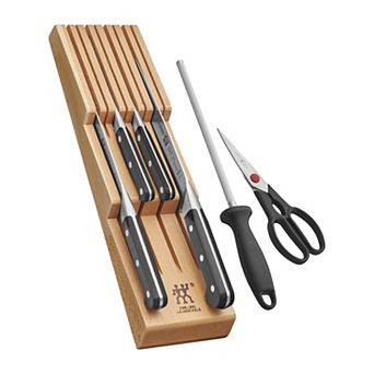 Zwilling Pro 7 pc Knife Block Set With In-drawer Knife Tray