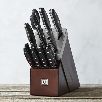 Zwilling Twin Signature 15-pc Self-sharpening Knife Block Set - Brown