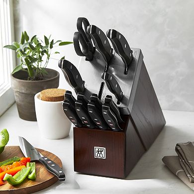 Zwilling Twin Signature 15-pc Self-sharpening Knife Block Set - Brown