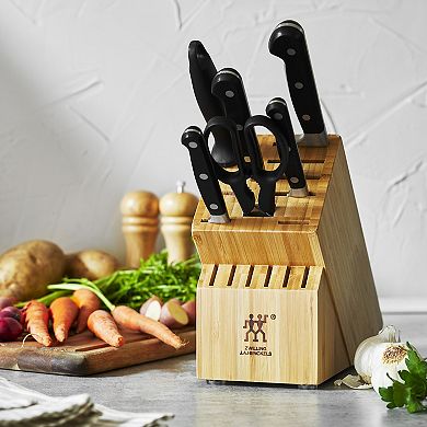 Zwilling Professional S Knife Set With Block, Chef’s Knife, Serrated Utility Knife, 7 Piece, Black