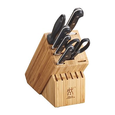 Zwilling Professional S Knife Set With Block, Chef’s Knife, Serrated Utility Knife, 7 Piece, Black