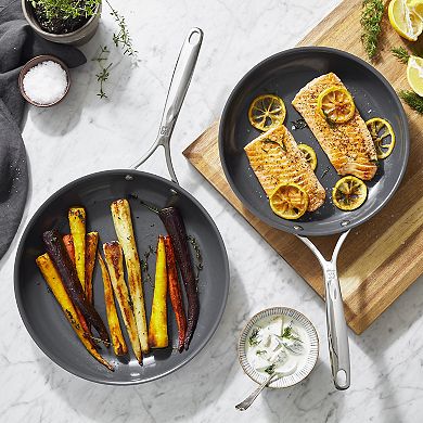 Zwilling Energy Plus 2-pc Stainless Steel Ceramic Nonstick 10-in & 12-in Fry Pan Set