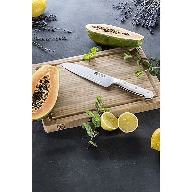 Zwilling Pro Le Blanc 7-inch Slim Hollow Edge Santoku Knife