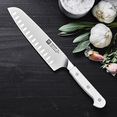 Zwilling Pro Le Blanc 7-inch Slim Hollow Edge Santoku Knife