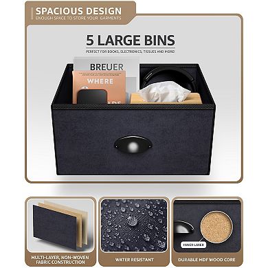 Sorbus 5 Drawers Narrow Dresser For Small Spaces, Closets, Bedroom, Bathroom & Laundry