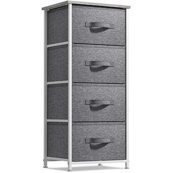 Sorbus 4 Drawers Nightstand - Storage For Closet, Home, Etc - Features Steel Frame, Wood Top