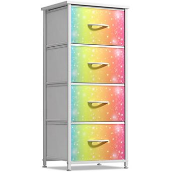 Sorbus 4 Drawers Nightstand - Storage For Closet, Home, Etc - Features Steel Frame, Wood Top