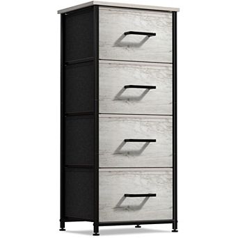 Sorbus 4 Drawers Nightstand - Storage For Closet, Home, Etc - Features Steel Frame, Wood Top