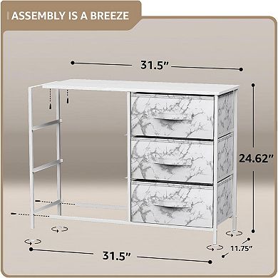 Sorbus 6 Drawers Storage Dresser For Bedroom, Closet, Office Organization - Steel Frame, Wood Top