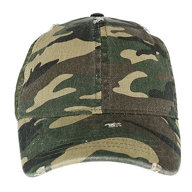 Ponyflo Women's Camo Cotton Ponytail Baseball Cap