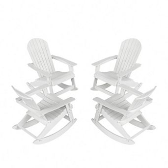 Westintrends Outdoor/patio Hips All-weather Adirondack Rocking Chair (set Of 4)