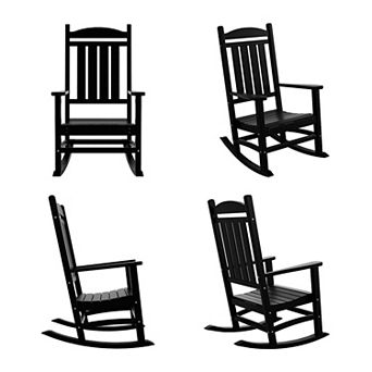 Westintrends Outdoor/patio Poly Classic Porch Rocking Chair (set Of 4)