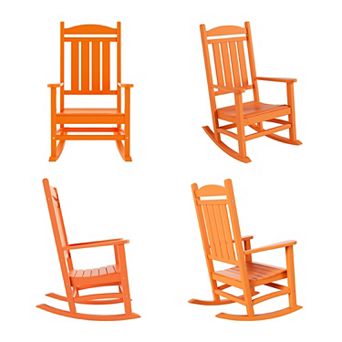 Westintrends Outdoor/patio Poly Classic Porch Rocking Chair (set Of 4)