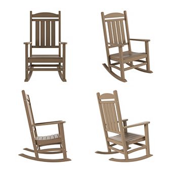 Westintrends Outdoor/patio Poly Classic Porch Rocking Chair (set Of 4)