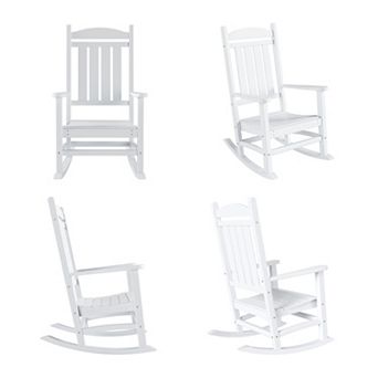 Westintrends Outdoor/patio Poly Classic Porch Rocking Chair (set Of 4)