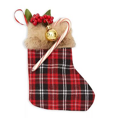 12-Pieces Buffalo Plaid Christmas Stockings