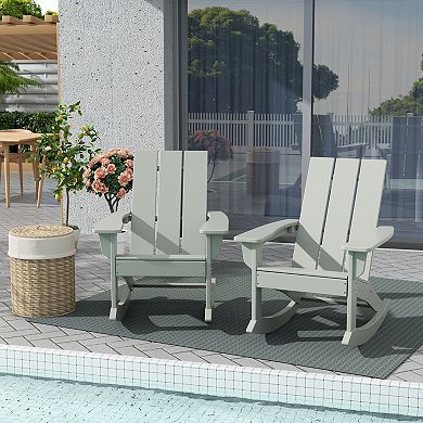 Westintrends Outdoor/patio Modern Adirondack Rocking Chair (set Of 2)