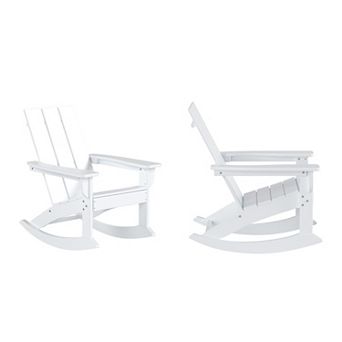 Westintrends Outdoor/patio Modern Adirondack Rocking Chair (set Of 2)
