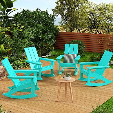 Westintrends Outdoor/patio Modern Adirondack Rocking Chair (set Of 4)