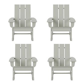 Westintrends Outdoor/patio Modern Adirondack Rocking Chair (set Of 4)