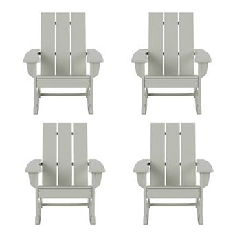 Westintrends Outdoor/patio Modern Adirondack Rocking Chair (set Of 4)