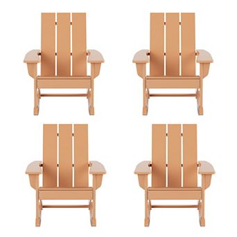 Westintrends Outdoor/patio Modern Adirondack Rocking Chair (set Of 4)