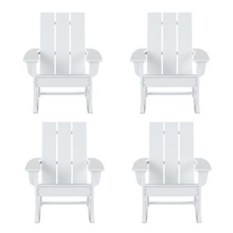 Westintrends Outdoor/patio Modern Adirondack Rocking Chair (set Of 4)