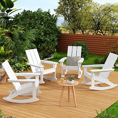 Westintrends Outdoor/patio Modern Adirondack Rocking Chair (set Of 4)