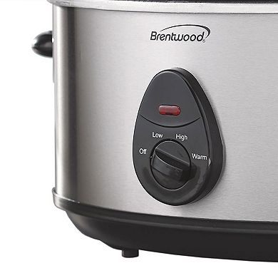 Brentwood 8.0 Quart Slow Cooker Stainless Steel