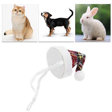 Eye-catching Pet Headwear for Christmas 4.33"x2.17" Red 1 Pcs