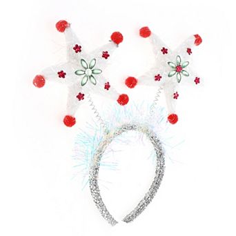 Starfishes Shape Headband for Christmas 4.72" Diameter White 1 pc
