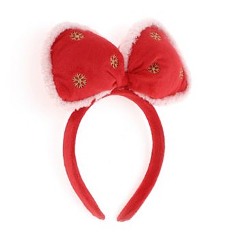Bow Shape Headband for Christmas 4.72" Diameter Red 1 pc