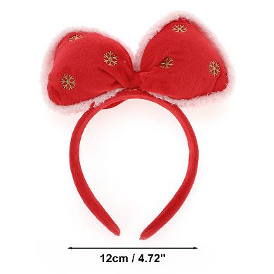 Bow Shape Headband for Christmas 4.72" Diameter Red 1 Pcs