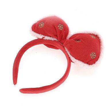 Bow Shape Headband for Christmas 4.72" Diameter Red 1 Pcs