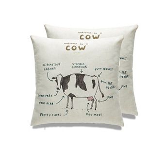 Farmhouse Animals Throw Pillow - Set Of 2