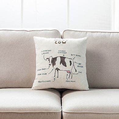 Farmhouse Animals Throw Pillow - Set Of 2