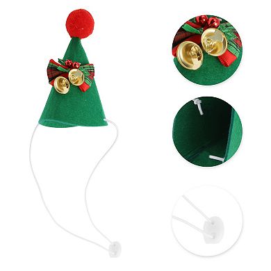 Eye-catching Pet Headwear for Christmas 4.33"x3.94" Green 1 Pcs