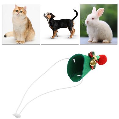 Eye-catching Pet Headwear for Christmas 4.33"x3.94" Green 1 Pcs