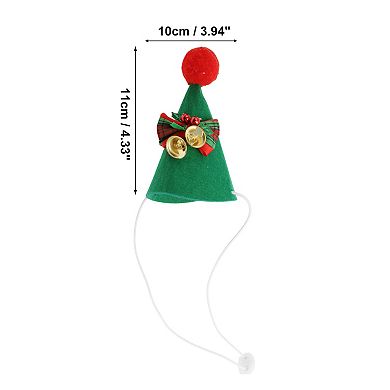 Eye-catching Pet Headwear for Christmas 4.33"x3.94" Green 1 Pcs