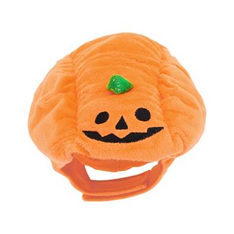 Funny Pumpkin Style Pet Headwear for Halloween Orange 1 pc