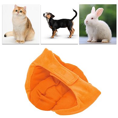 Funny Pumpkin Style Pet Headwear for Halloween Orange 1 Pcs