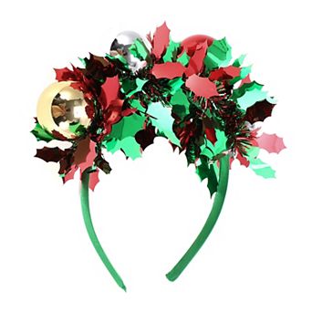 Ball Shape Headband for Christmas 4.72" Diameter Green 1 pc