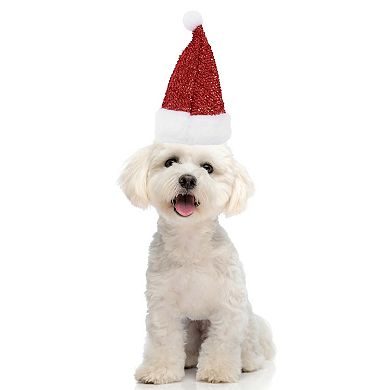 Eye-catching Pet Headwear for Christmas 5.12"x2.76" Red 1 Pcs
