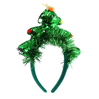 Cute Tree Shape Headband for Christmas 4.72" Diameter Green 1 pc