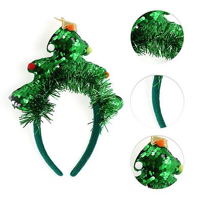 Cute Tree Shape Headband for Christmas 4.72" Diameter Green 1 Pcs