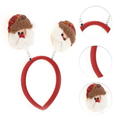 Santa Claus Headband for Christmas 4.72" Diameter Red 1 Pcs