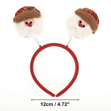 Santa Claus Headband for Christmas 4.72" Diameter Red 1 Pcs